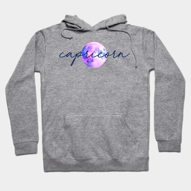 Capricorn Moon Quote Hoodie by aterkaderk